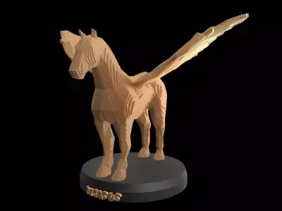 Parametric Pegasus Low-poly 3D model
