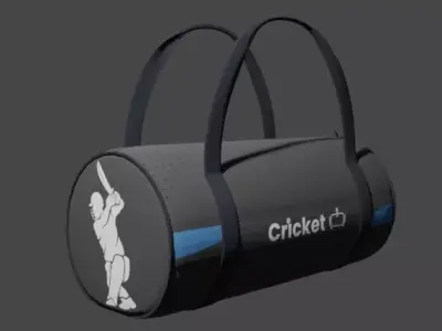 Circket Kit Bag Free low-poly 3D model