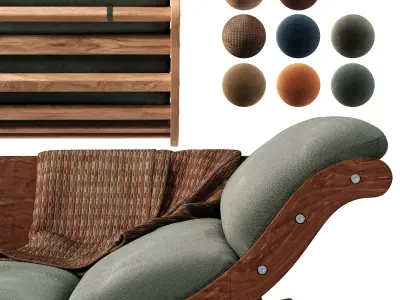 Fashionable moon rocking chair  3D model