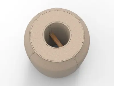 Hole Pouf Low-poly 3D model