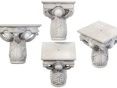 Classic capital 05 3D model