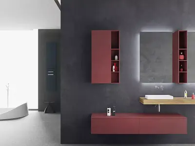 Bathroom 3 pbr modern with cabinets 3D model