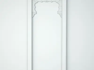 Antique Azure Ramgarh Haveli Framed Mirror 3D model