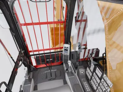 CAT excavator 335F High Quality Cab 3D model