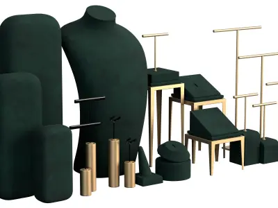 Monicadisplaystudio Jewelry Stand Vol 07 with 5 color 3D model