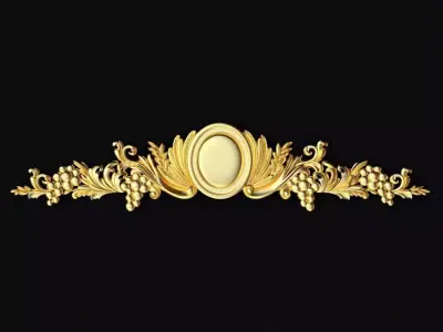 Central decor ornament for furniture 3D model 560