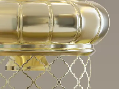 Arabian patterned hanging lantern 3D model