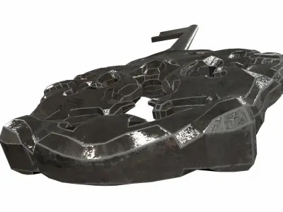 Old ornamental key 3D model