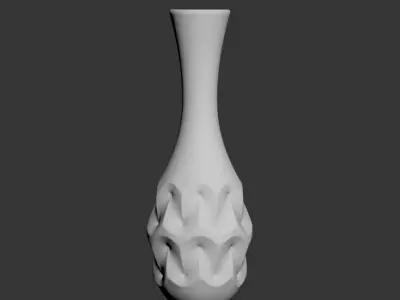 Curvy Flower Vase 3D print model