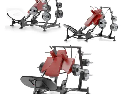 Gym Equipment HACK SQUAT 3D model