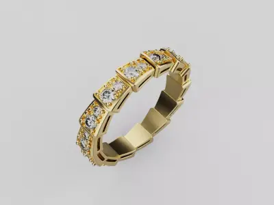 Bvlgari serpenti ring 3D print model