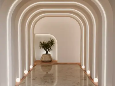 Minimalistic elegant luxury hallway design Free 3D model