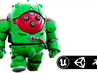 AMONG US CHARACTER-D  Rigged for Unreal Engine - Unity - MIXAMO  3D model