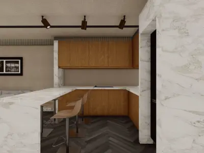 Modern Luxury Apartment Interior 3D Model for Sale 3D model