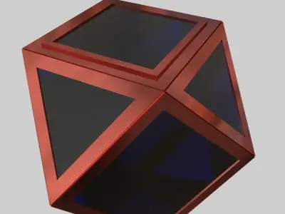 Glass Table 09 Low-poly 3D model
