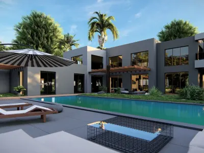 2 Storey Villa with Swimming Pool  3D model