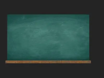 chalkboard blackboard Low-poly 3D model