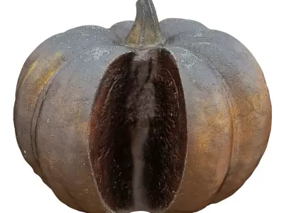 Metal Pumpkin Sculpture 3D model