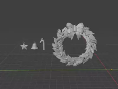 Christmas Door Decor  for Front Door 3D print model