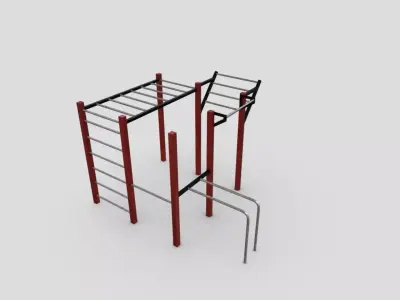 Outdoor Workout Low-poly 3D model