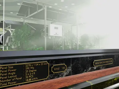 Agricultural Solar Energy Type-2 Table 2x2x8 Diorama 3D model