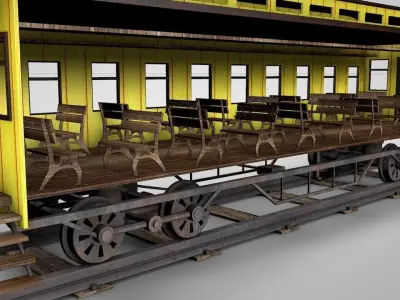 Western Passenger Wagon 3D model
