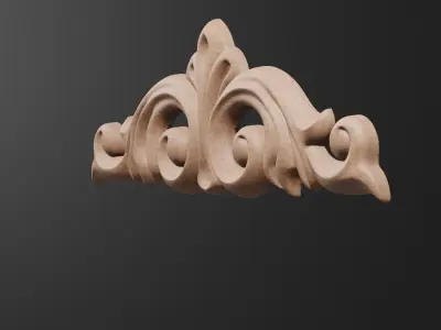 Flower Decarative For Woodcarving 3D print model