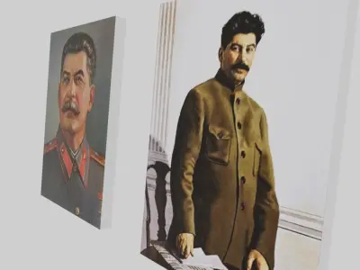 Joseph Stalin paintings Free low-poly 3D model