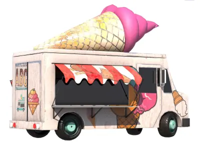 ice cream truck 3D model