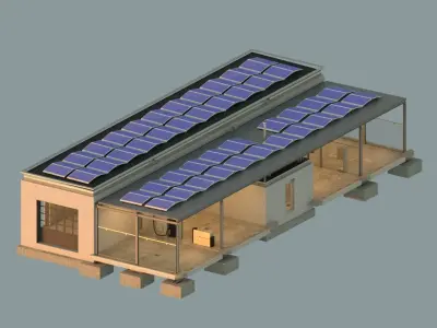 Waschanlage car wash Gasstation 3D model