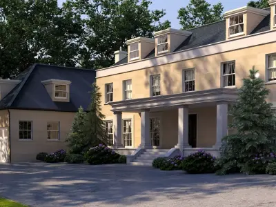 Modern Classic Luxury Villa Exterior 3D Model Low-poly 3D model