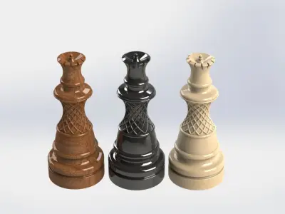  Chess Set  Printable with Storage Board 3D print model