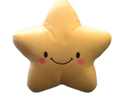 Smiling Star Plush Low-poly 3D model