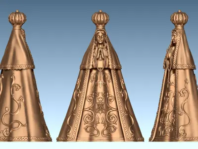 Our Lady of Valley - Virgen del Valle - CNC - 3D print model
