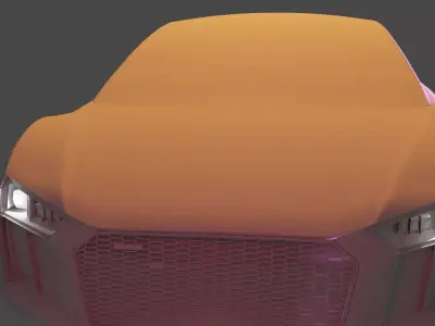 Car modeling  Low-poly 3D model