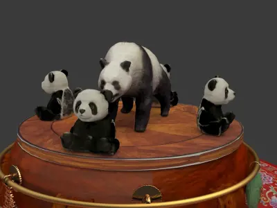 Chinese  panda doll  3D model