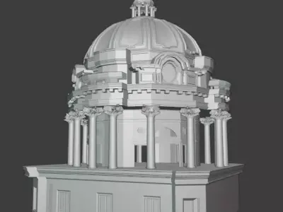 Cathedral tower 3D model