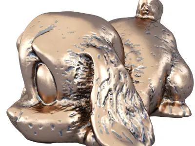 Figurine dog 3D model