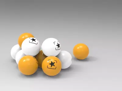 Ping Pong Ball Low-poly 3D model