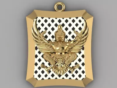 Khmer Krud Pendant 3D print model