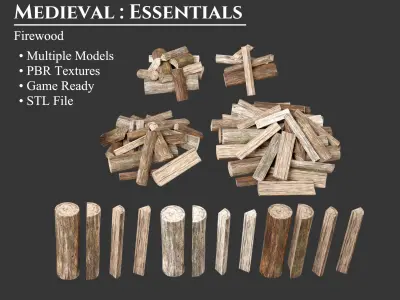 Medieval Collection Camp Fire Wood Set