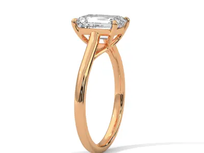 solitaire ring with detail images and 360 render videos 67 3D print model