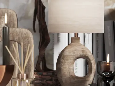 pampas decorative set 004 3D model