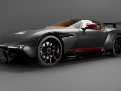 Aston Martin Vulcan 2022 Low-poly 3D model