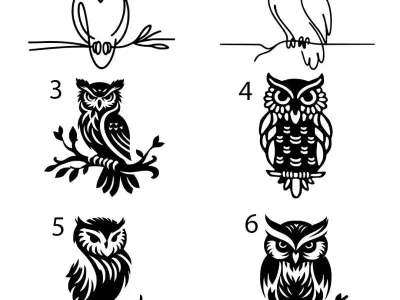 3D Printable Owl Silhouette Wall Decoration - STL  Home Decor 3D print model