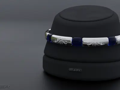 Jewellery set - bracelets Low-poly 3D model