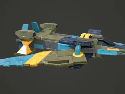 Space Ship-Low Poly Low-poly 3D model