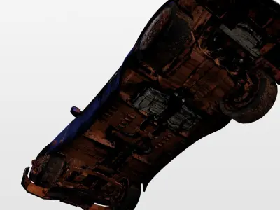 Abandoned Urban Car  Low-poly 3D model