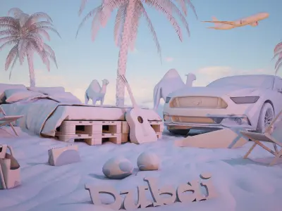 Dubai desert 3D model