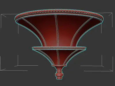 Decorative lamp made of leopard style 3D model